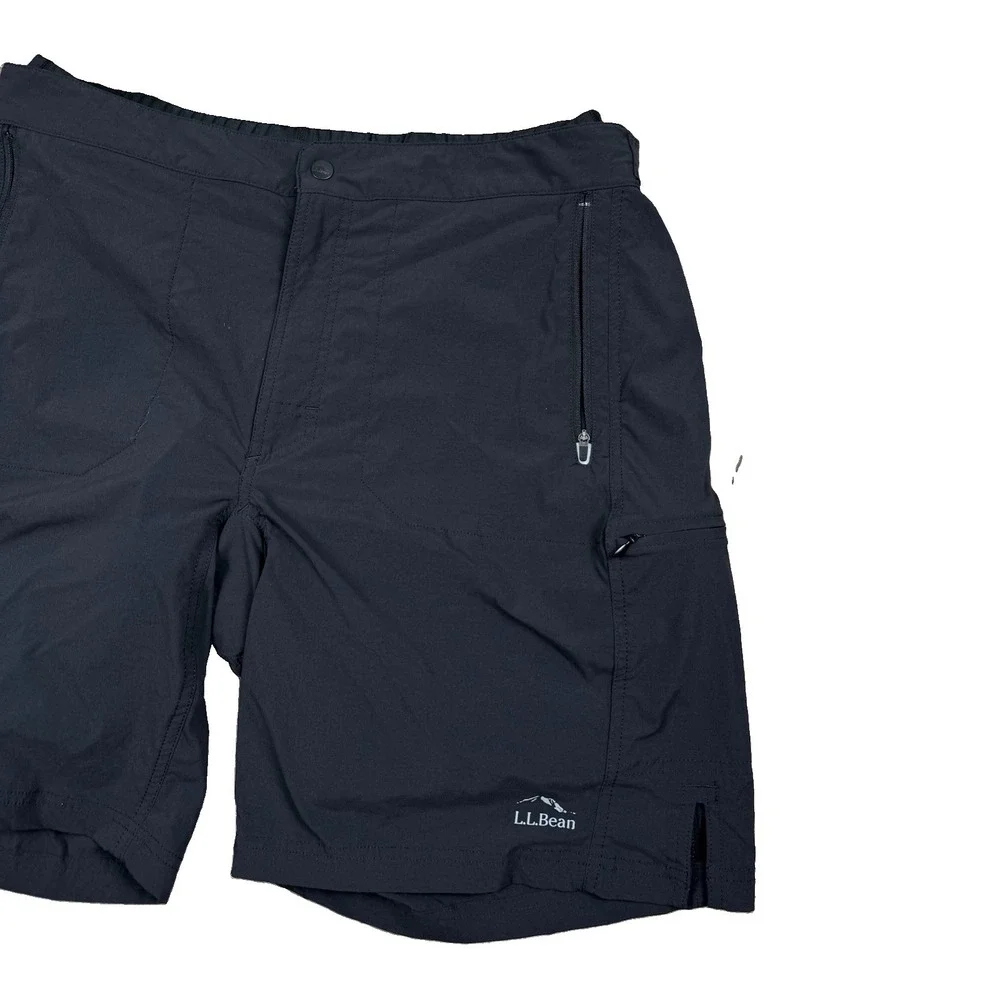 LL Bean Mens Cycling Shorts Large Black Outdoors Active Camping Gorpcore Lined
